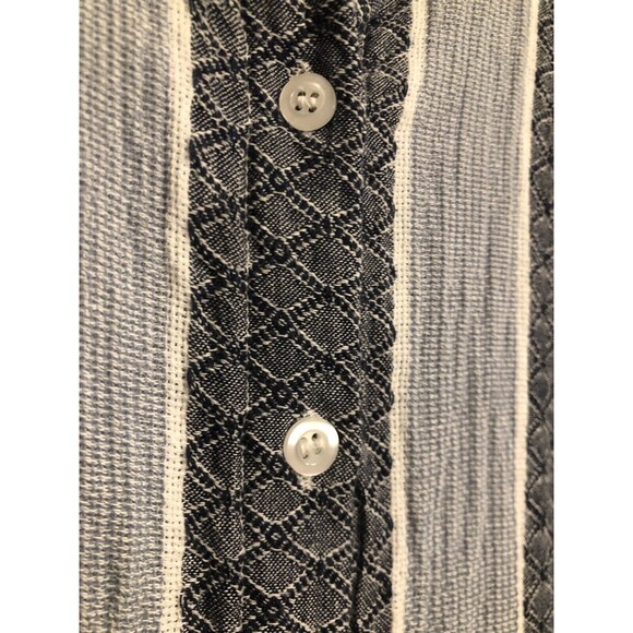 Spense Button Front Sleeveless Shirt Dress Blue White Striped Size 4 Small - Picture 4 of 7